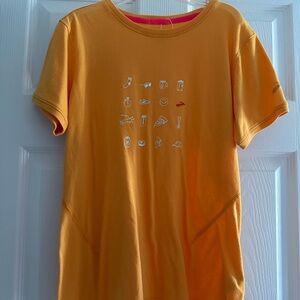 Brooks Athletic Orange Graphic T-Shirt Size M